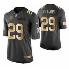 2018 Christmas Giants #29 Teddy Williams Anthracite Gold Salute to Service Jersey