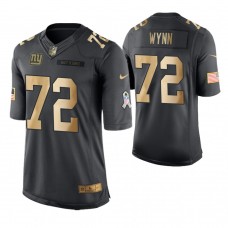 2018 Christmas Giants #72 Kerry Wynn Anthracite Gold Salute to Service Jersey