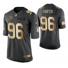 2018 Christmas Giants #96 Kareem Martin Anthracite Gold Salute to Service Jersey