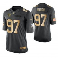 2018 Christmas Giants #97 Josh Mauro Anthracite Gold Salute to Service Jersey