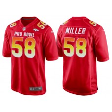 2018 Pro Bowl AFC Denver Broncos #58 Von Miller Red Game Jersey