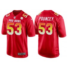 2018 Pro Bowl AFC Pittsburgh Steelers #53 Maurkice Pouncey Red Game Jersey