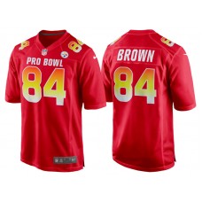 2018 Pro Bowl AFC Pittsburgh Steelers #84 Antonio Brown Red Game Jersey