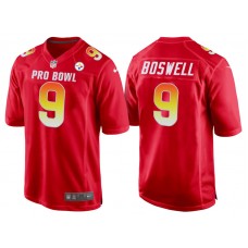 2018 Pro Bowl AFC Pittsburgh Steelers #9 Chris Boswell Red Game Jersey