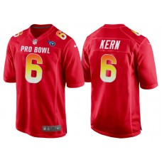 2018 Pro Bowl AFC Tennessee Titans #6 Brett Kern Red Game Jersey