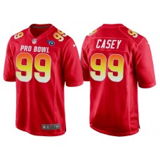 2018 Pro Bowl AFC Tennessee Titans #99 Jurrell Casey Red Game Jersey