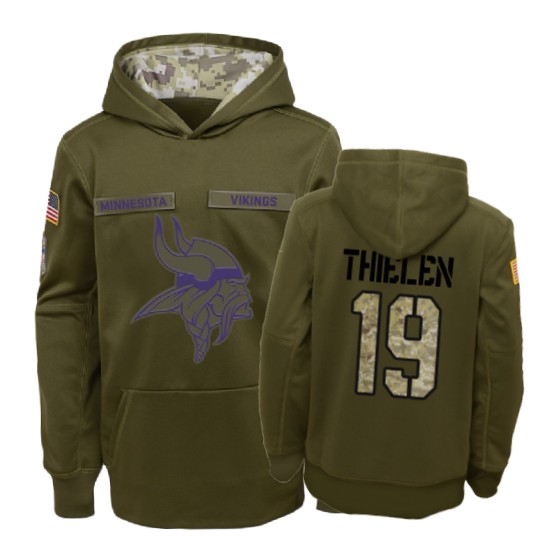 2018 salute to service adam thielen youth hoodie
