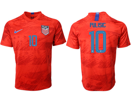 2019-20 USA 10 PULISIC Away Thailand Soccer Jersey