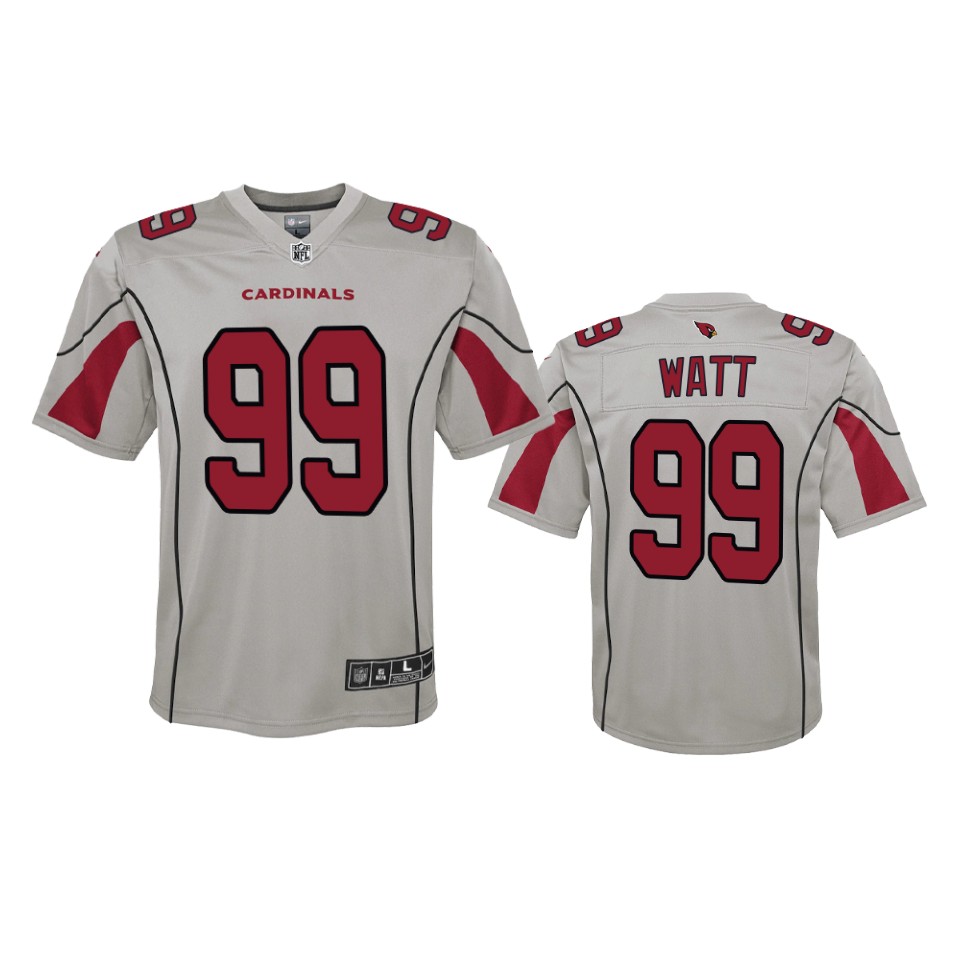 2019 Cardinals J.J. Watt Inverted Game Silver Jersey