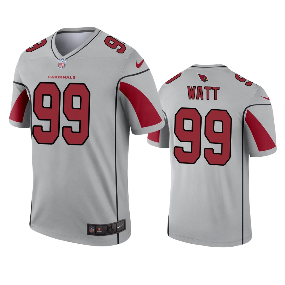 2019 Cardinals J.J. Watt Inverted Legend Silver Jersey