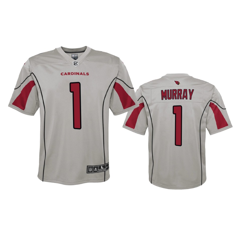 2019 Cardinals Kyler Murray Inverted Game Silver Jersey