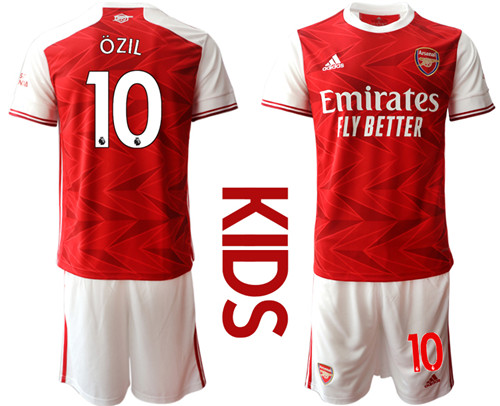 2020-21 Arsenal 10 OZIL Youth Home Soccer Jersey