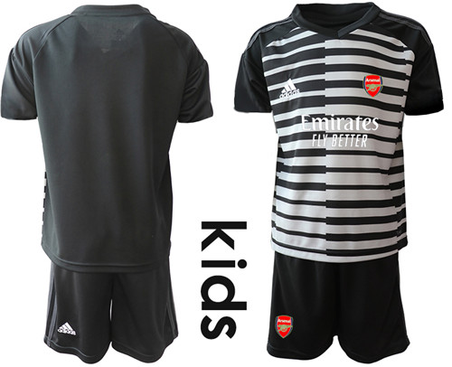2020-21 Arsenal Black Youth Goalkeeper Soccer Jersey