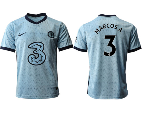 2020-21 Chelsea 3 MARCOS A. Away Thailand Soccer Jersey