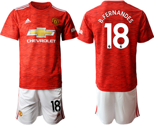 2020-21 Manchester United 18 B.FERNANDES Home Soccer Jersey