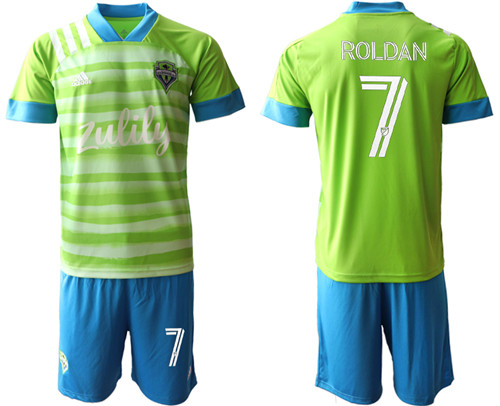 2020-21 Seattle Sounders 7 ROLDAN Home Soccer Jersey