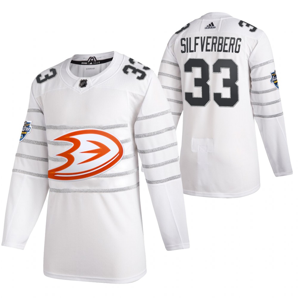 2020 NHL All-Star Game Anaheim Ducks Jakob Silfverberg White Authentic Men's Jersey