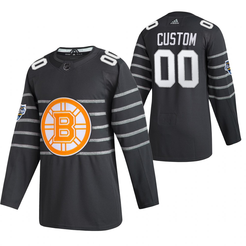 2020 NHL All-Star Game Boston Bruins Custom Gray Authentic Men's Jersey