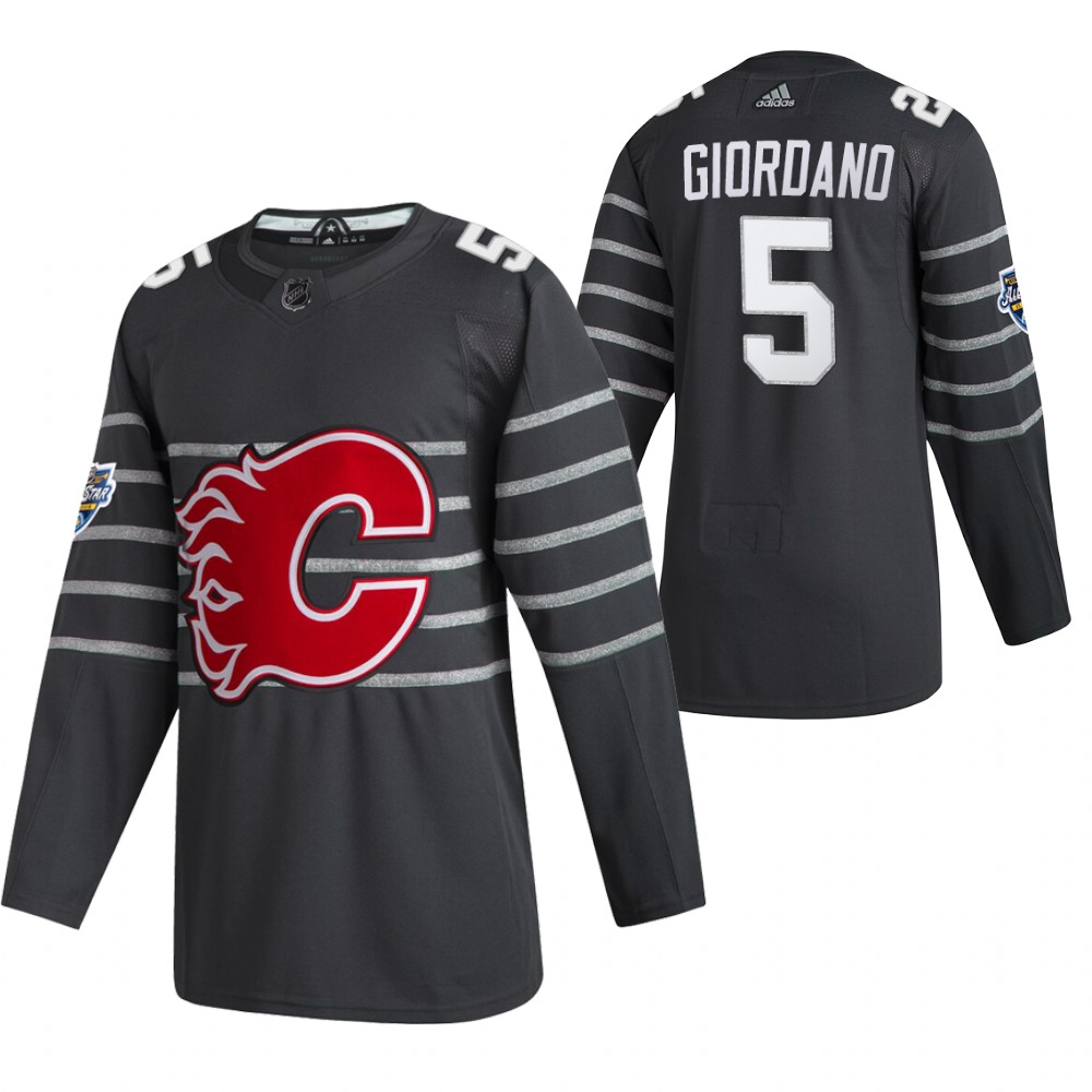 2020 NHL All-Star Game Calgary Flames Mark Giordano Gray Authentic Men's Jersey