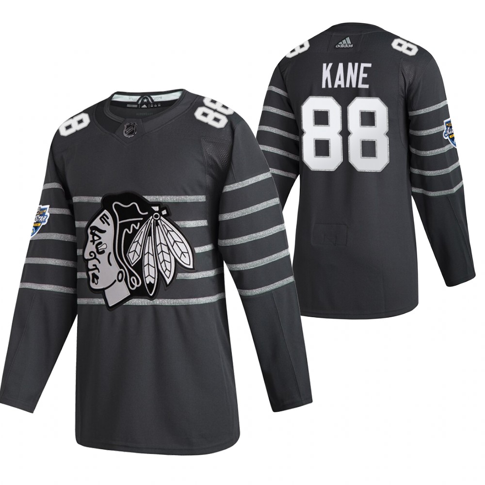2020 NHL All-Star Game Chicago Blackhawks Patrick Kane Gray Authentic Men's Jersey