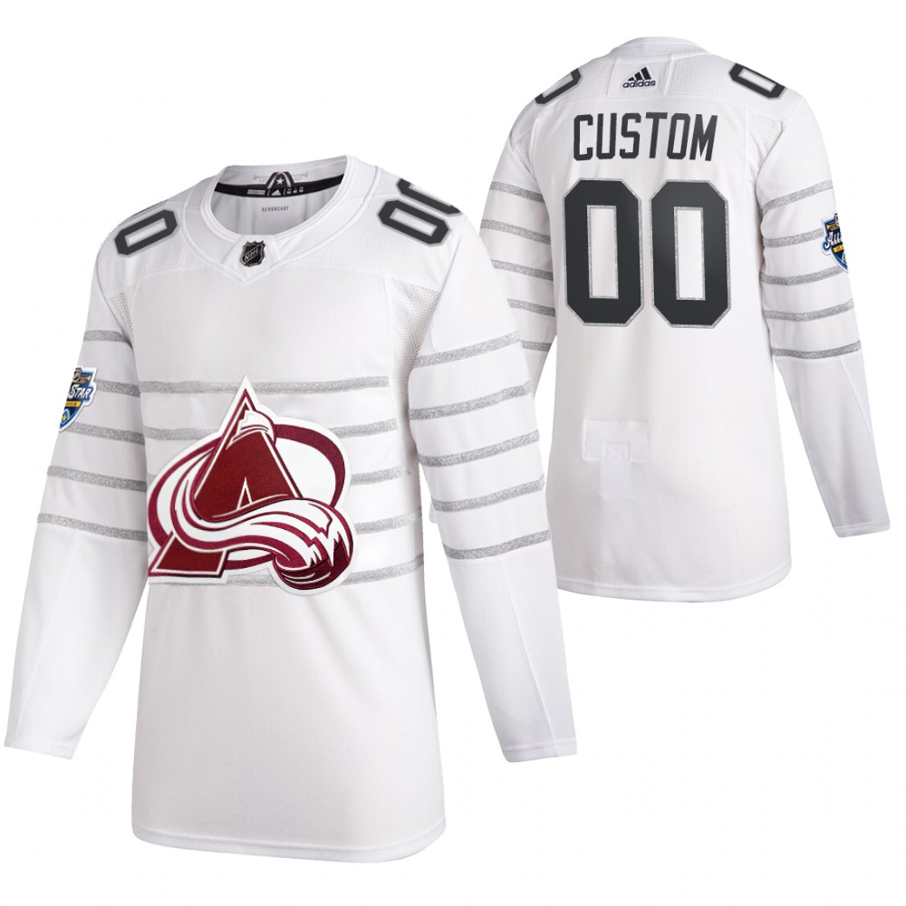 2020 NHL All-Star Game Colorado Avalanche Custom White Authentic Men's Jersey