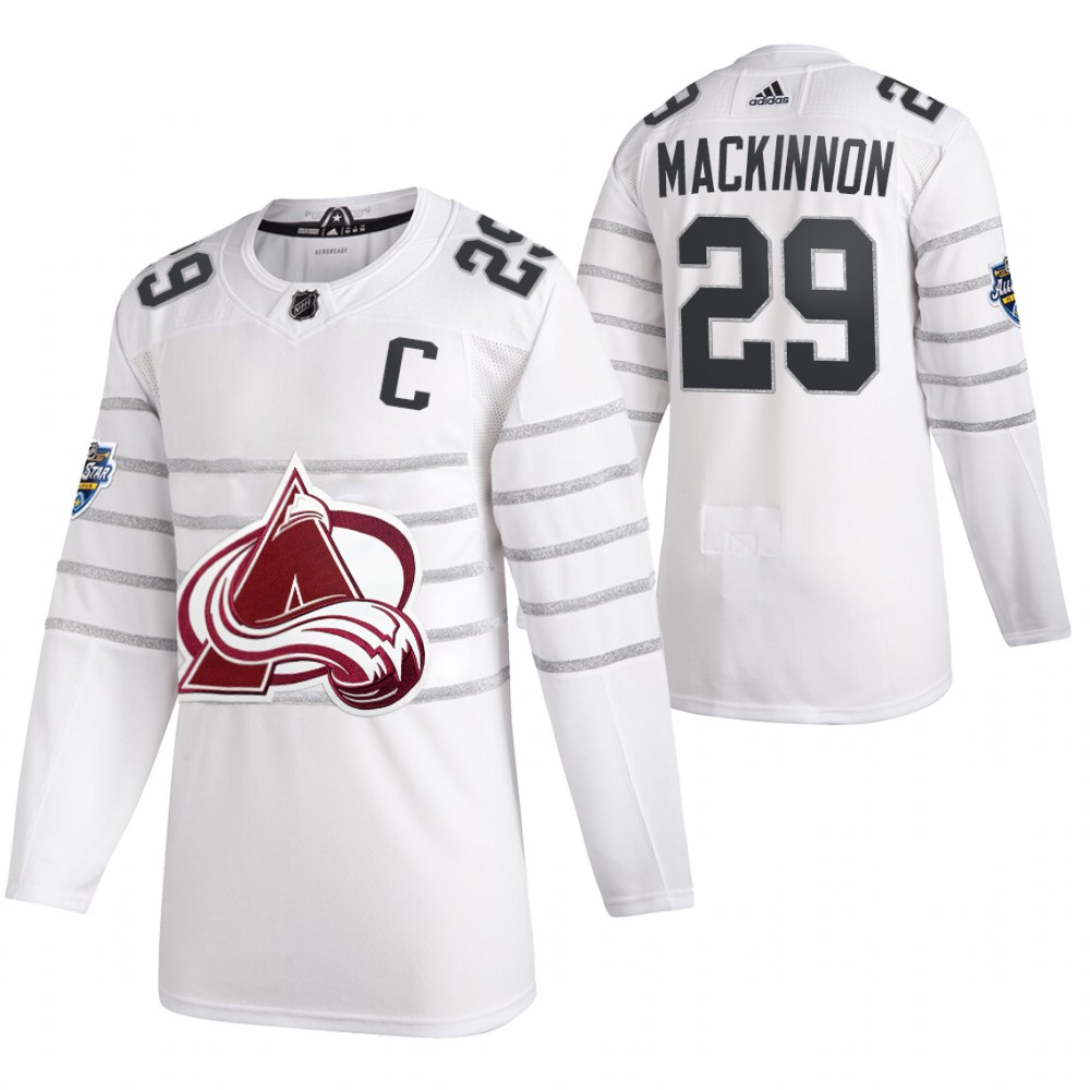 2020 NHL All-Star Game Colorado Avalanche Nathan MacKinnon White Authentic Men's Jersey