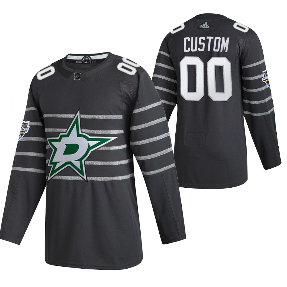 2020 NHL All-Star Game Dallas Stars Custom Gray Authentic Men's Jersey