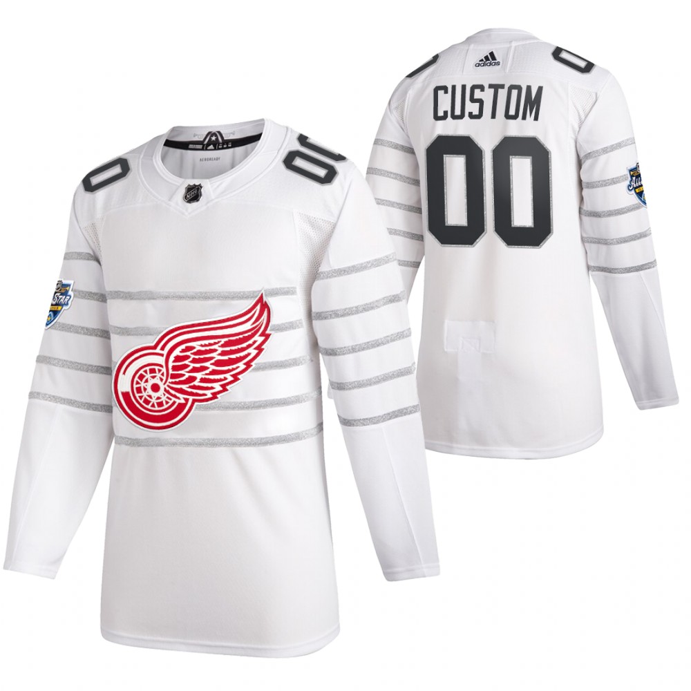 2020 NHL All-Star Game Detroit Red Wings Custom White Authentic Men's Jersey