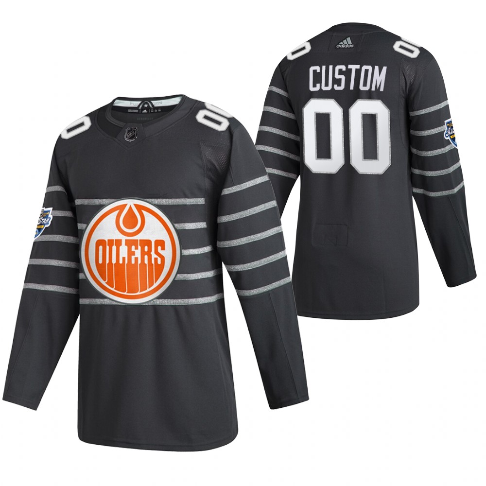 2020 NHL All-Star Game Edmonton Oilers Custom Gray Authentic Men's Jersey