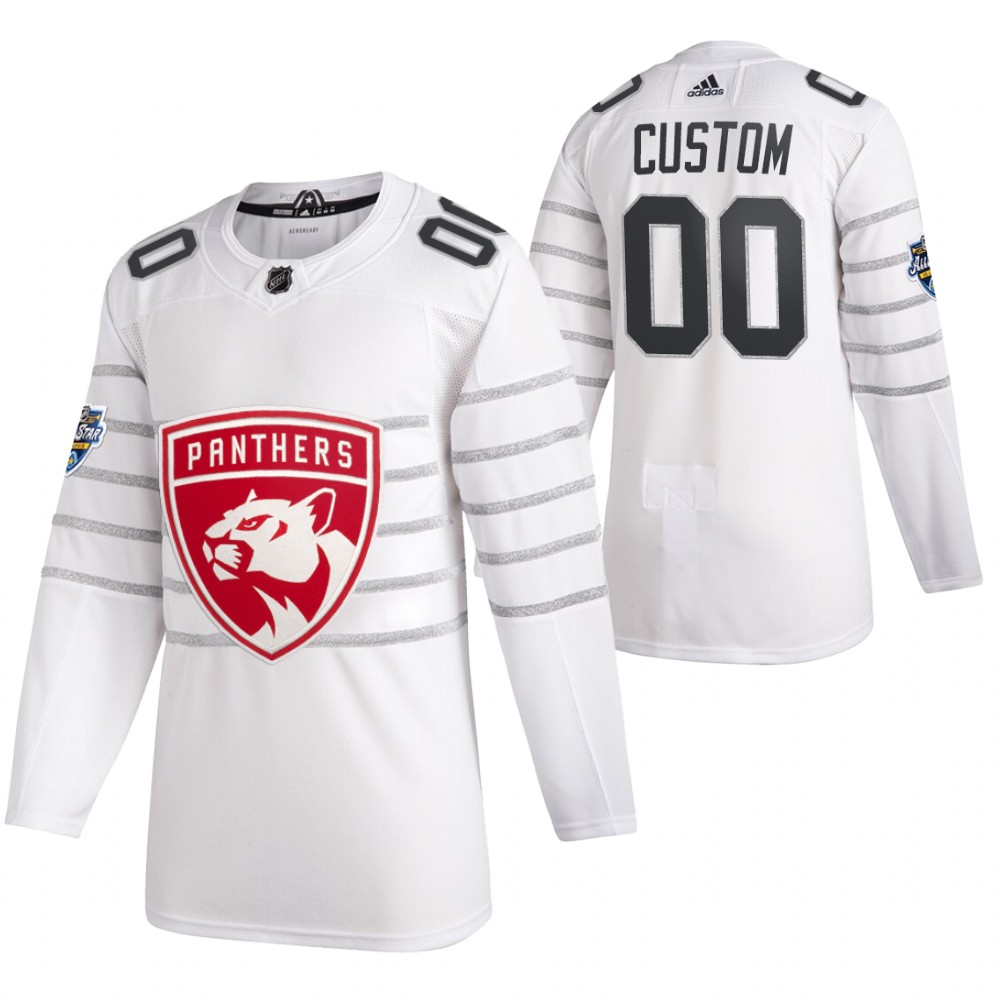 2020 NHL All-Star Game Florida Panthers Custom White Authentic Men's Jersey
