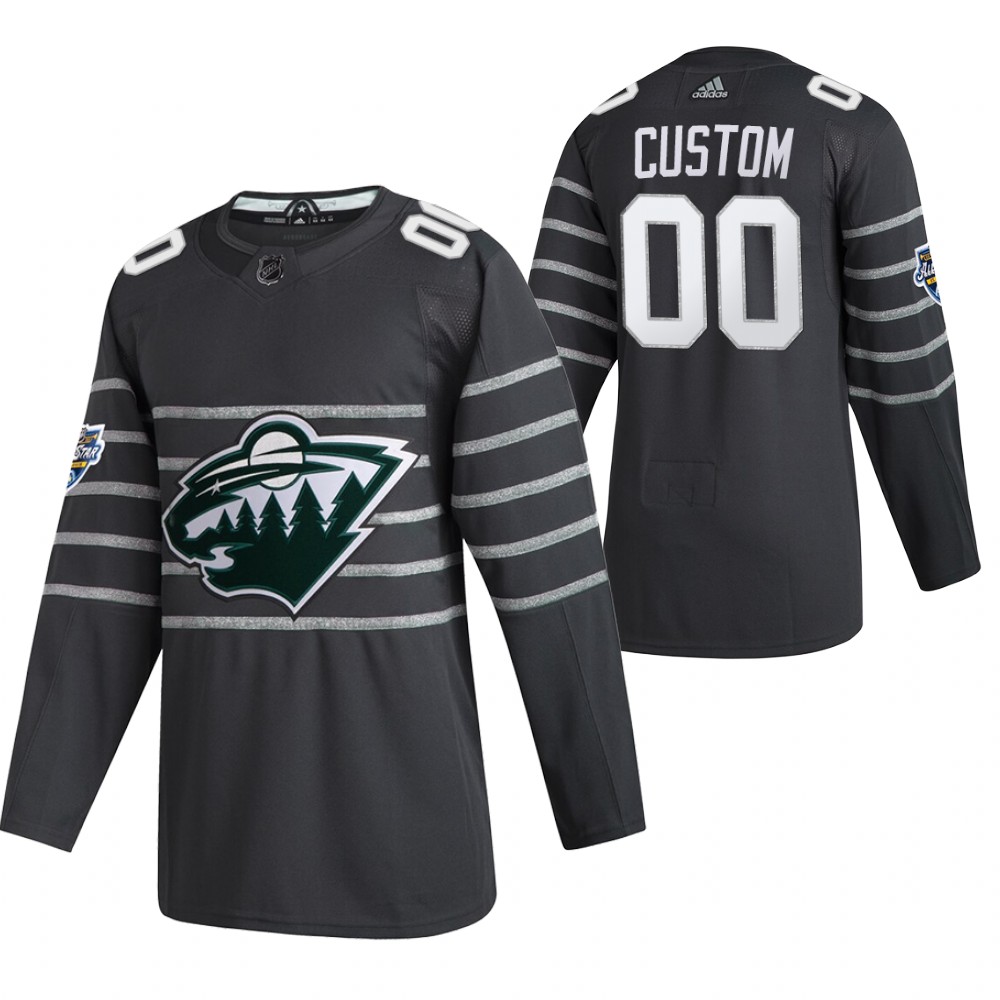 2020 NHL All-Star Game Minnesota Wild Custom Gray Authentic Men's Jersey