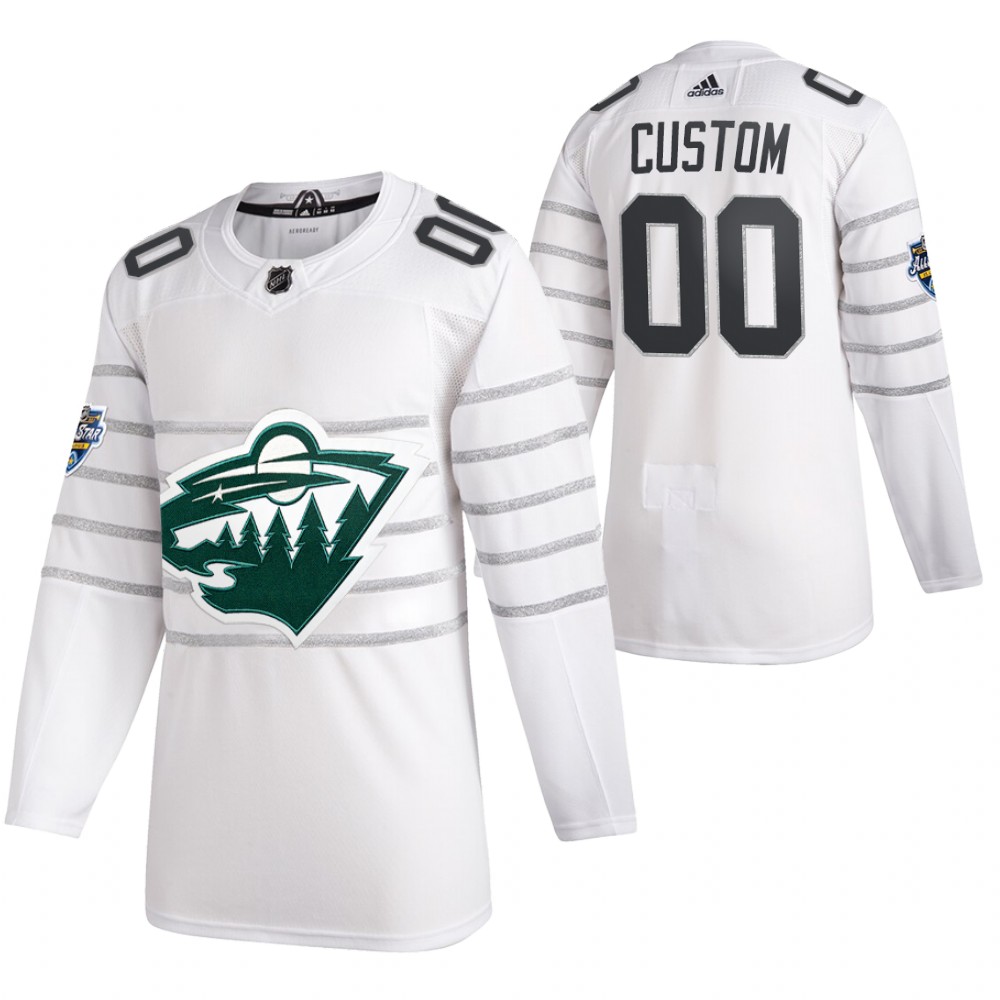 2020 NHL All-Star Game Minnesota Wild Custom White Authentic Men's Jersey