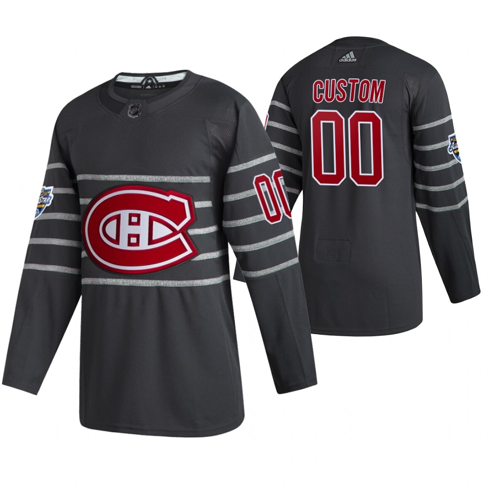 2020 NHL All-Star Game Montreal Canadiens Custom Gray Authentic Men's Jersey