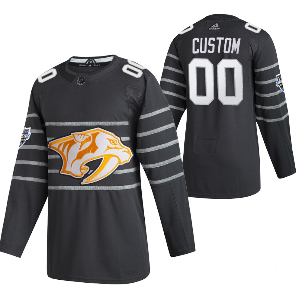 2020 NHL All-Star Game Nashville Predators Custom Gray Authentic Men's Jersey