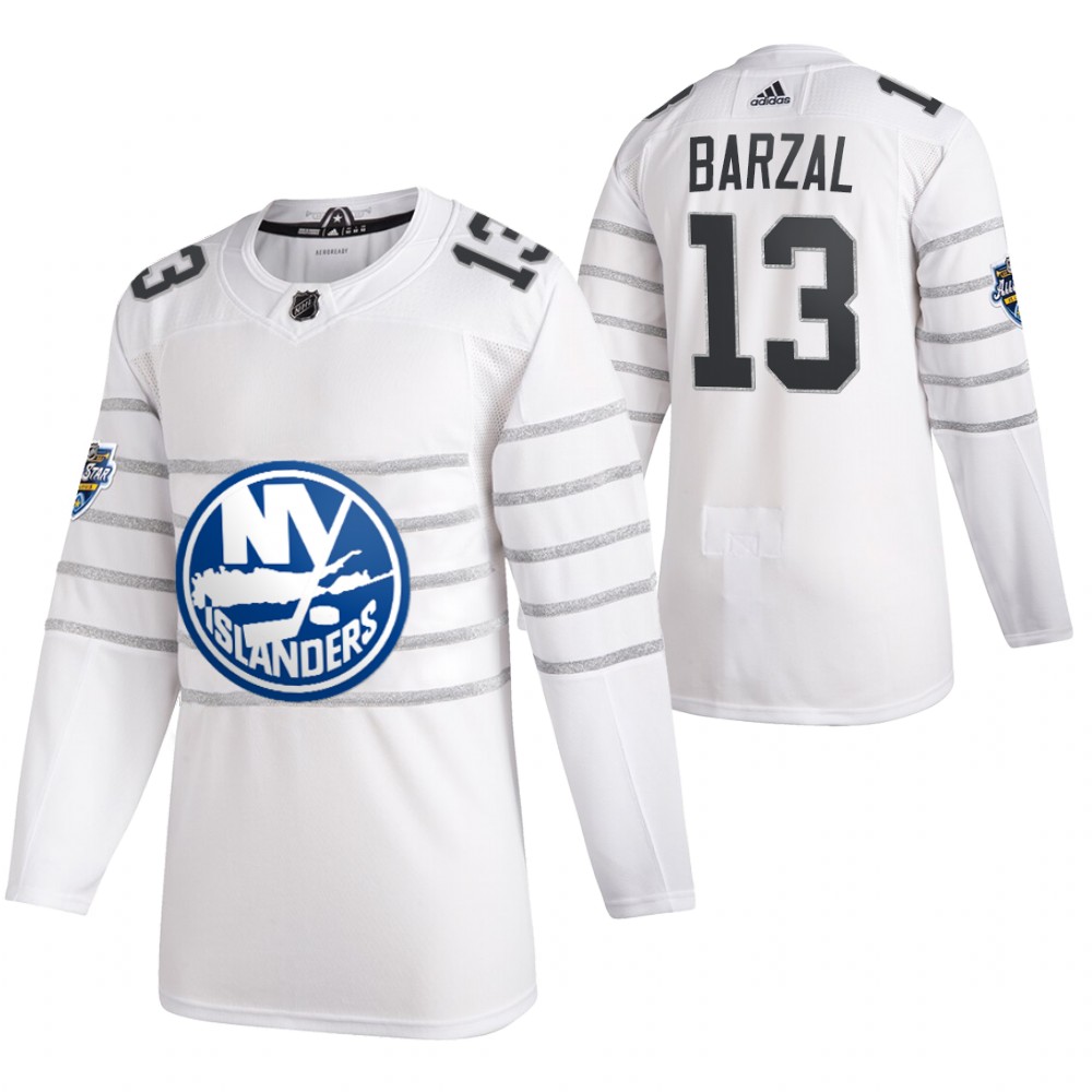 2020 NHL All-Star Game New York Islanders Mathew Barzal White Authentic Men's Jersey