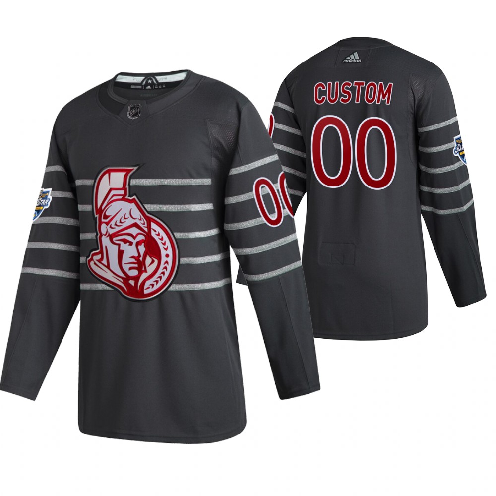 2020 NHL All-Star Game Ottawa Senators Custom Gray Authentic Men's Jersey
