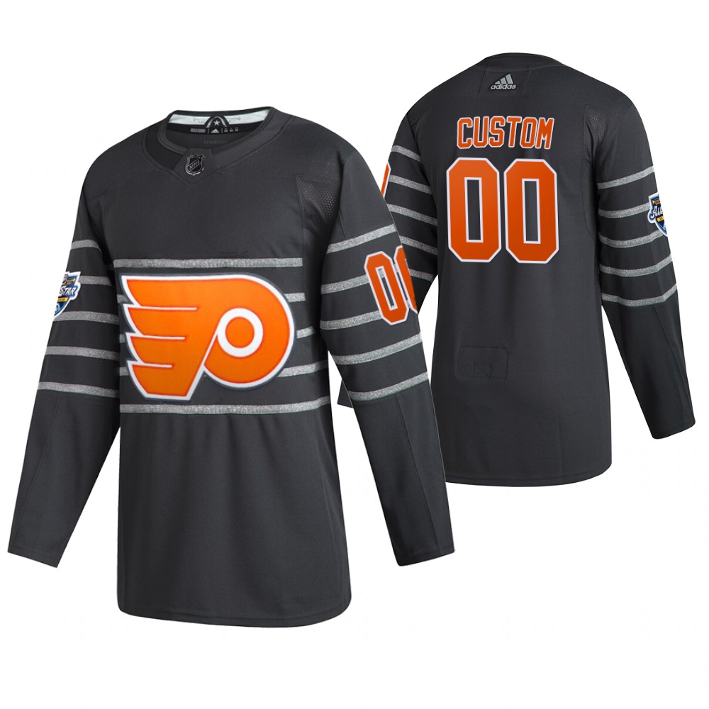 2020 NHL All-Star Game Philadelphia Flyers Custom Gray Authentic Men's Jersey