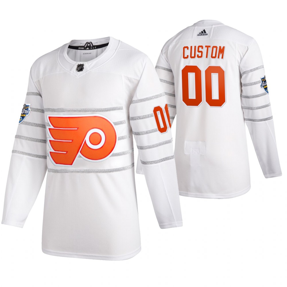 2020 NHL All-Star Game Philadelphia Flyers Custom White Authentic Men's Jersey