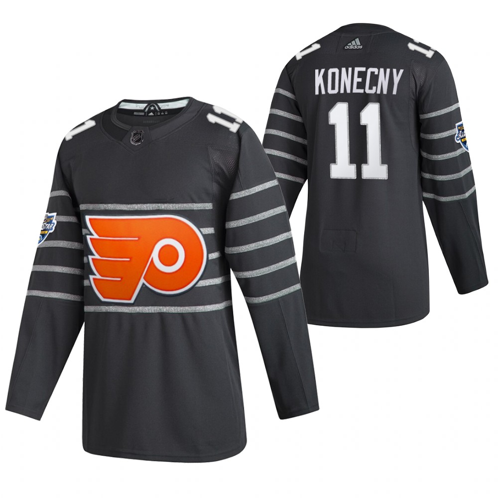 2020 NHL All-Star Game Philadelphia Flyers Travis Konecny Gray Authentic Men's Jersey