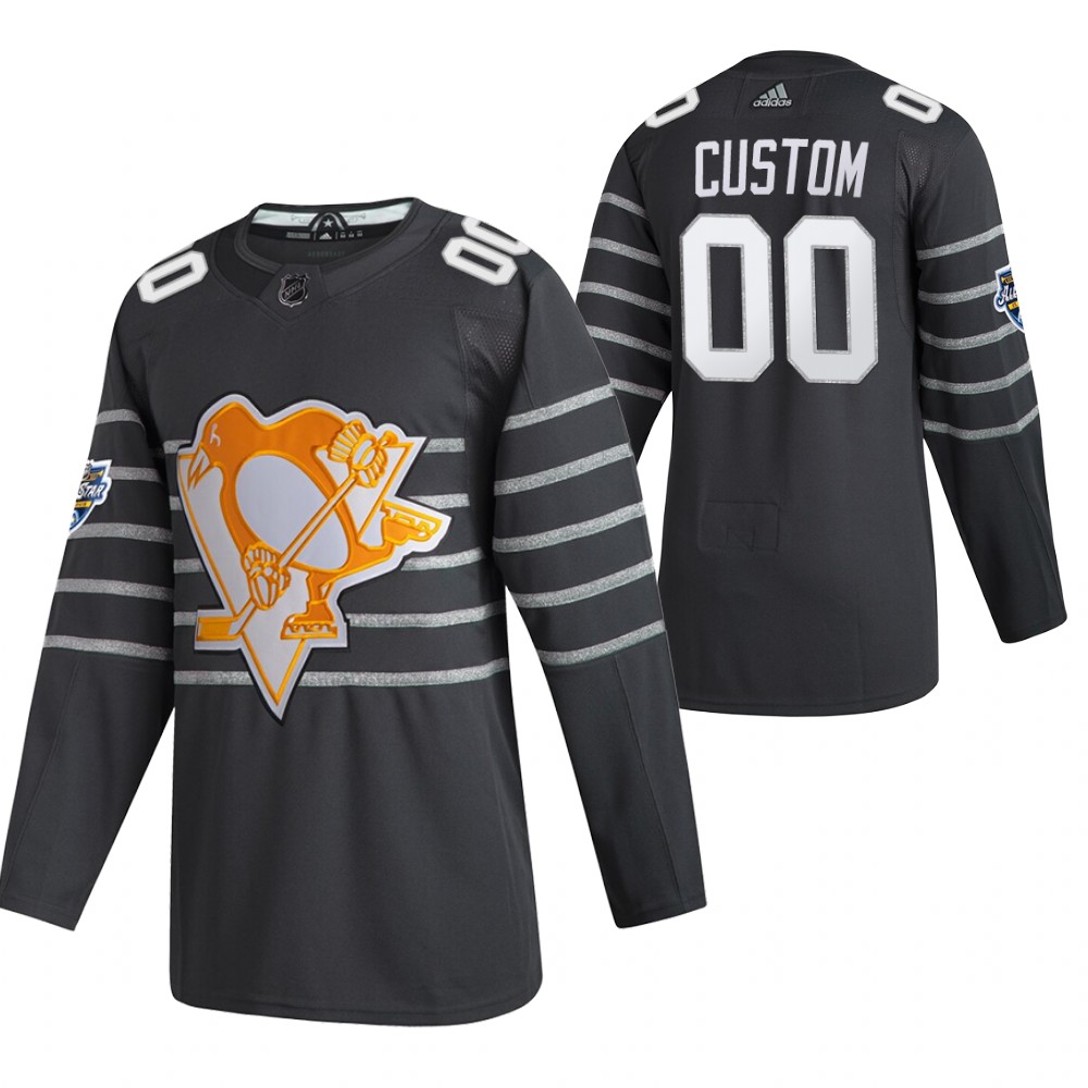 2020 NHL All-Star Game Pittsburgh Penguins Custom Gray Authentic Men's Jersey