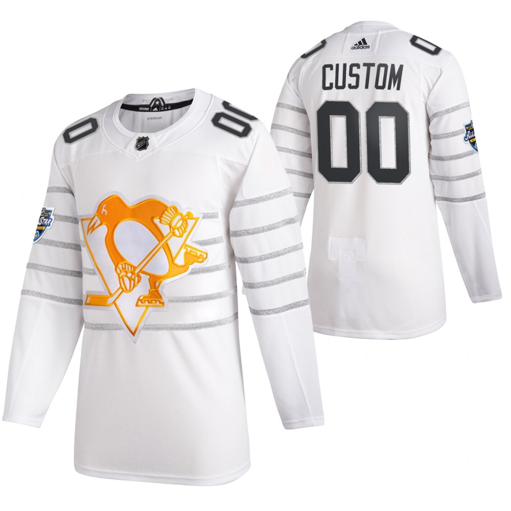 2020 NHL All-Star Game Pittsburgh Penguins Custom White Authentic Men's Jersey