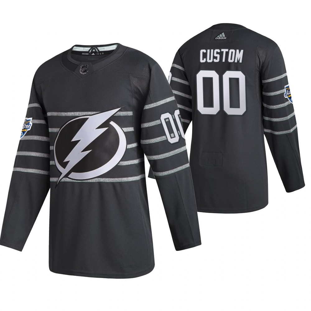 2020 NHL All-Star Game Tampa Bay Lightning Custom Gray Authentic Men's Jersey