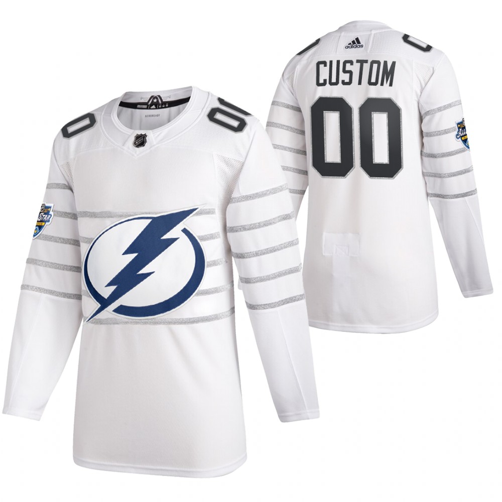 2020 NHL All-Star Game Tampa Bay Lightning Custom White Authentic Men's Jersey