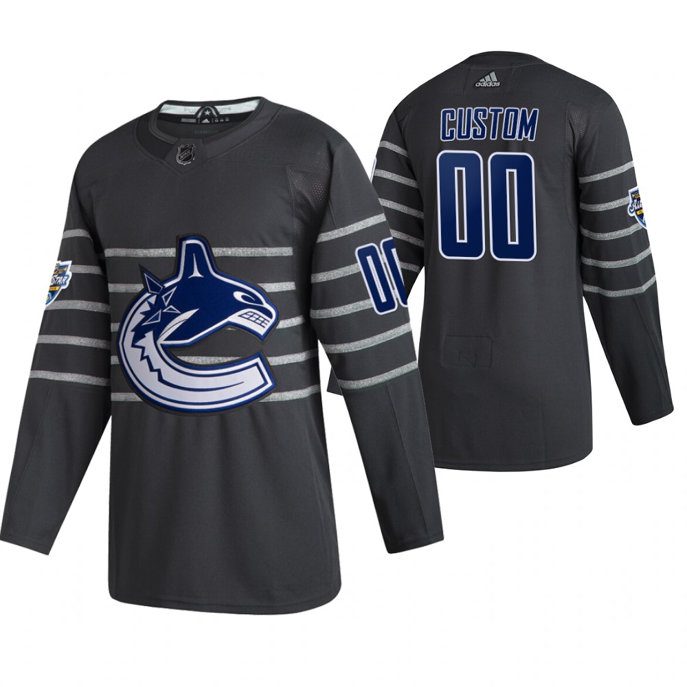 2020 NHL All-Star Game Vancouver Canucks Custom Gray Authentic Men's Jersey