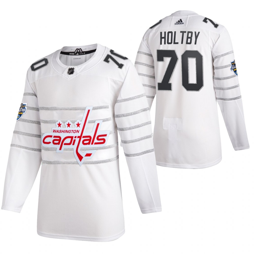 2020 NHL All-Star Game Washington Capitals Braden Holtby White Authentic Men's Jersey