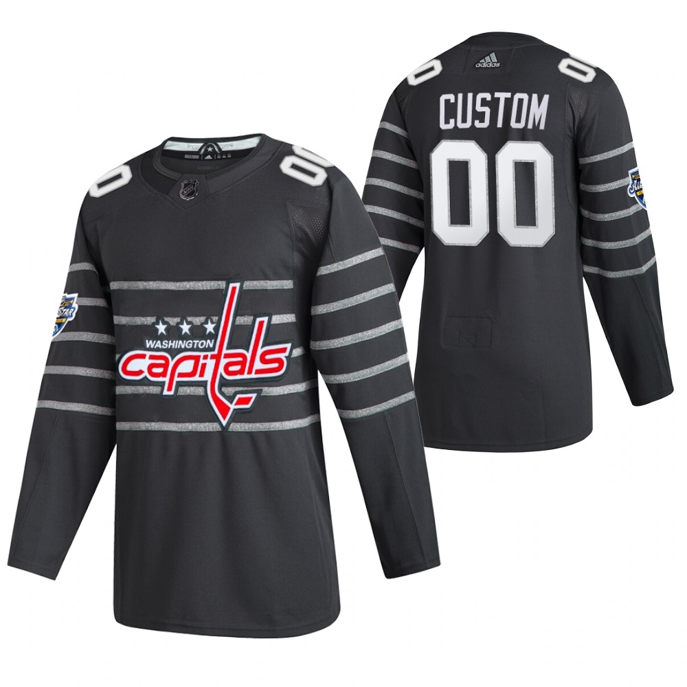 2020 NHL All-Star Game Washington Capitals Custom Gray Authentic Men's Jersey