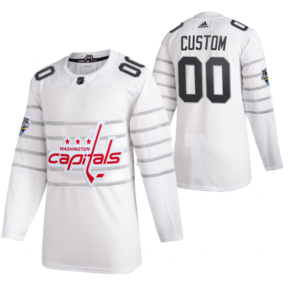 2020 NHL All-Star Game Washington Capitals Custom White Authentic Men's Jersey