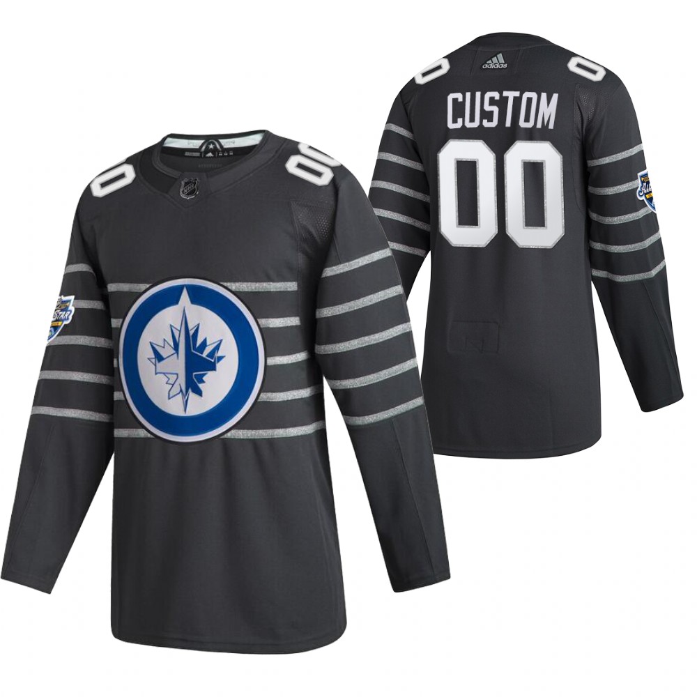 2020 NHL All-Star Game Winnipeg Jets Custom Gray Authentic Men's Jersey