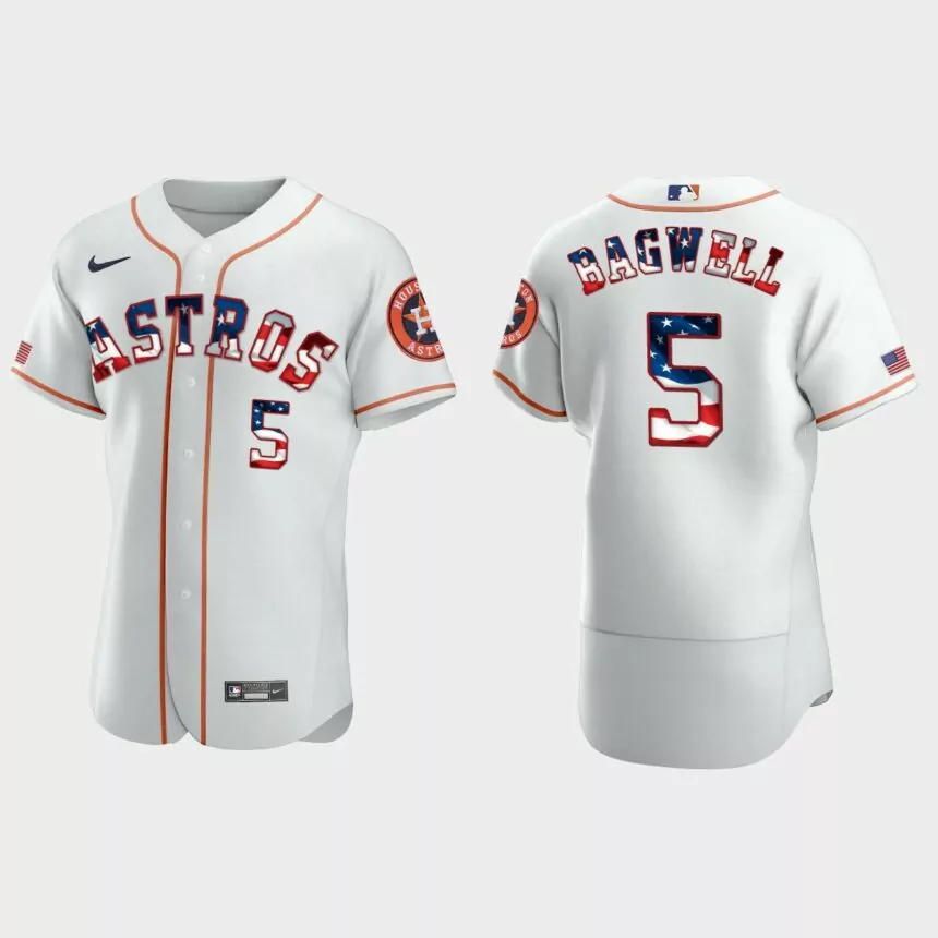 2020 Stars & Stripes Houston Astros Jeff Bagwell 4th of July Jersey – White