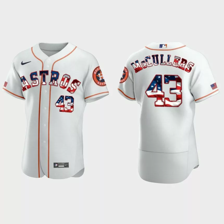 2020 Stars & Stripes Houston Astros Lance McCullers 4th of July Jersey – White